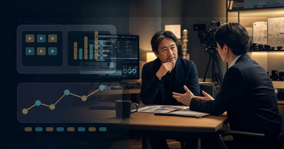 動画マーケティング会社のM&Aを相談する映像制作現場のイメージ